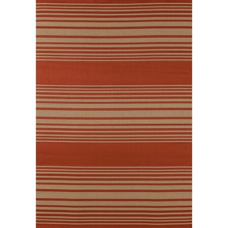 Standalone 3 x 4 ft. Plymouth Collection Nautical Flat Woven Indoor & Outdoor Area Rug, Red ST2590133